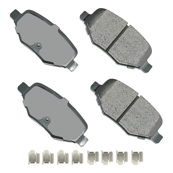 Rear Disc Brake Pad Set for Lincoln MKS 2016 2015 2014 2013 2012 2011 2010 2009 - Akebono ACT1377A