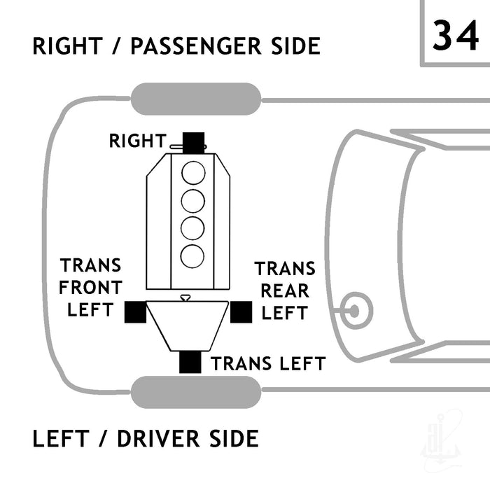 Rear Left/Driver Side Manual Transmission Mount for Pontiac G5 2010 2009 2008 2007 - Anchor 3086