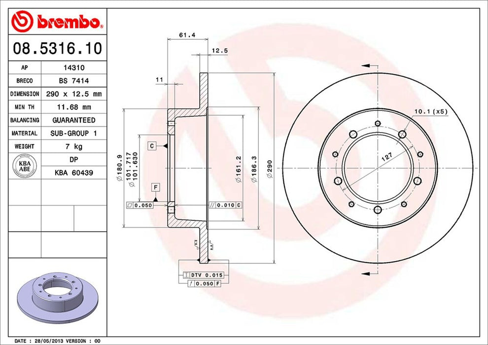 Rear Disc Brake Rotor for Land Rover Range Rover 1994 1993 1992 1991 1990 1989 1988 1987 P-2271472