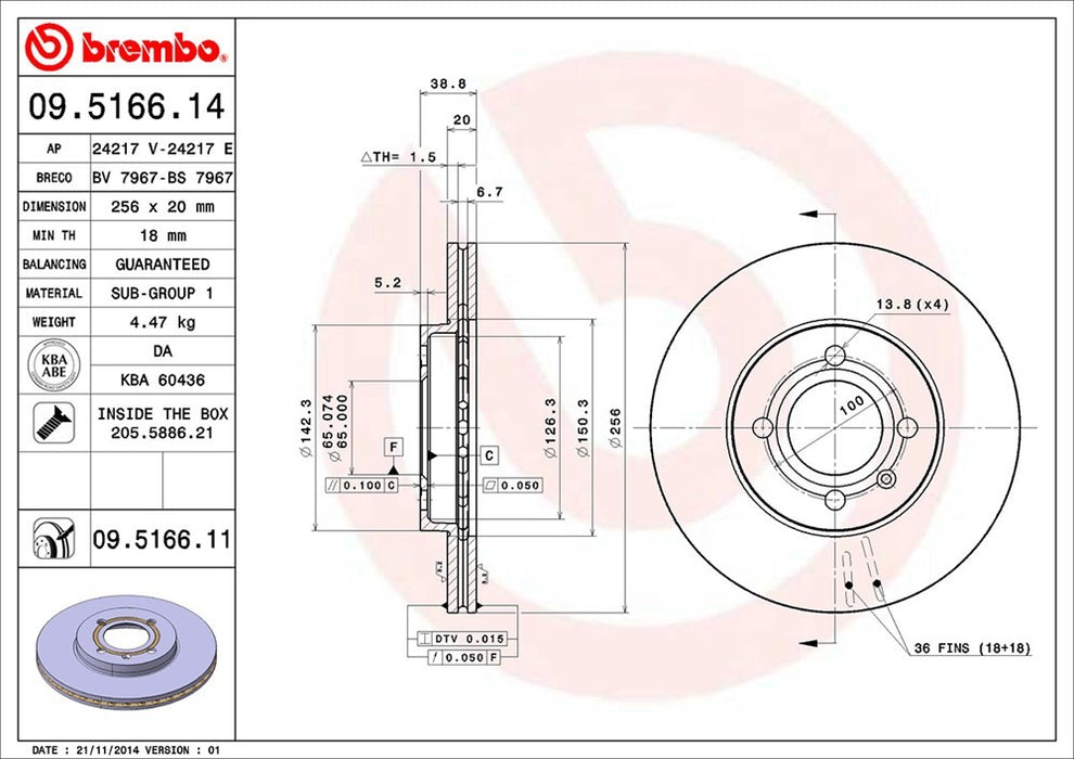 Front Disc Brake Rotor for Volkswagen Quantum Syncro 1988 1987 1986 P-2273082