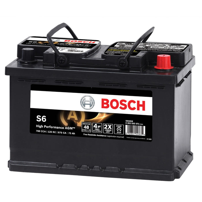 Vehicle Battery for Porsche 911 2001 2000 1999 1998 1997 1996 1995 1994 1993 1992 1991 1990 1989 - Bosch S6585B
