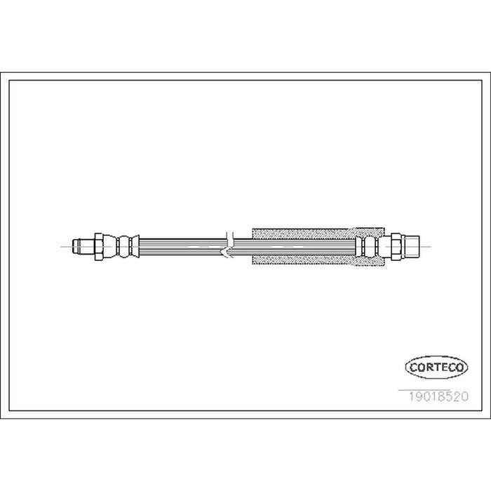 Rear Brake Hydraulic Hose for Audi 90 Quattro 2.8L V6 1995 1994 1993 P-2371851