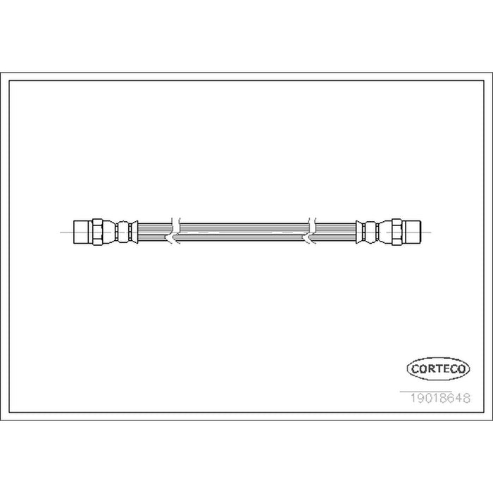 Rear Brake Hydraulic Hose for Volvo V70 2000 1999 1998 - Corteco 19018648