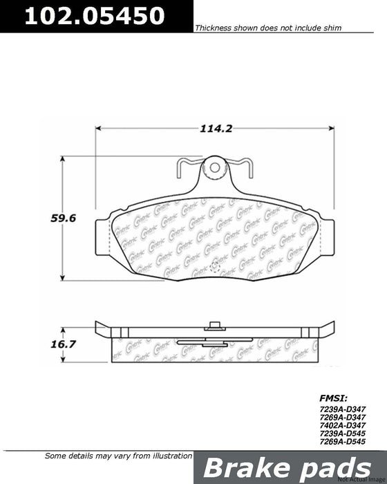 Rear Disc Brake Pad Set for Ford Mustang 5.0L V8 1993 P-2377121