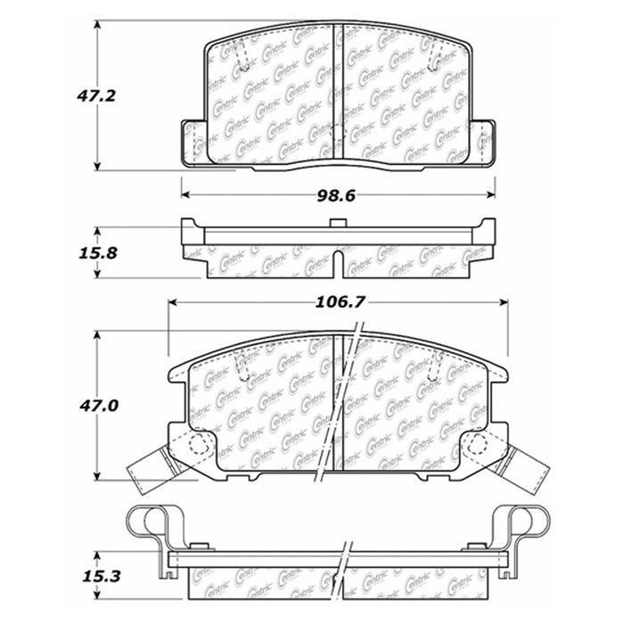 Rear Disc Brake Pad Set for Toyota MR2 1995 1994 1993 1992 1991 P-2377475