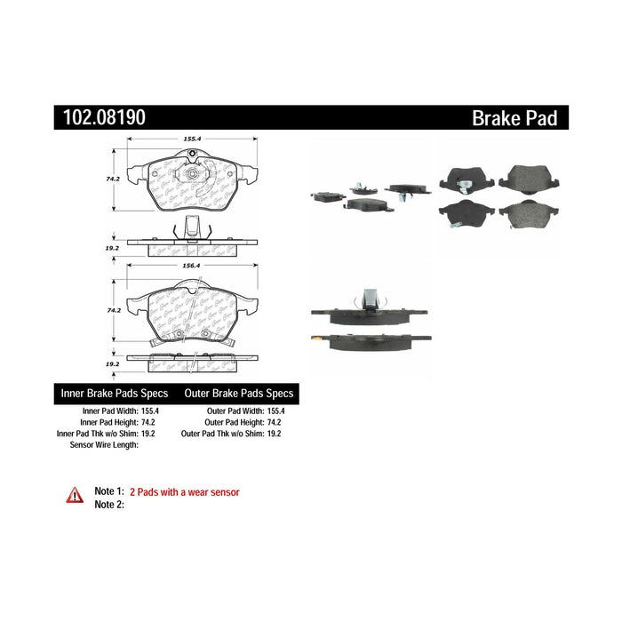 Front Disc Brake Pad Set for Saturn LS 2000 P-2378000