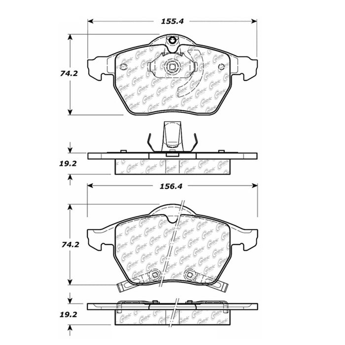 Front Disc Brake Pad Set for Saturn LS 2000 P-2378000