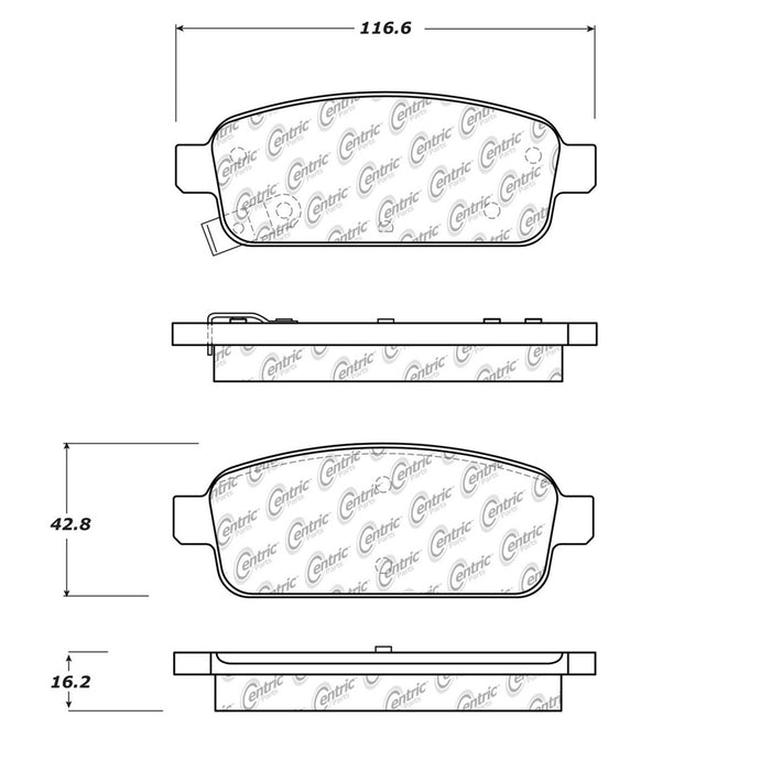 Rear Disc Brake Pad Set for Chevrolet Trax 2017 2016 2015 2014 2013 P-2379769