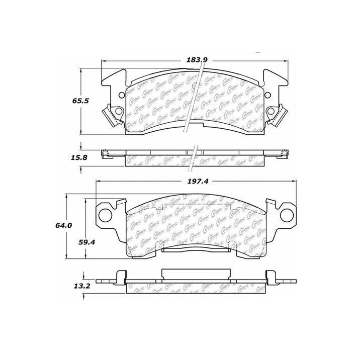 Front Disc Brake Pad Set for Chevrolet G10 Van 1974 1973 1972 1971 P-2380129