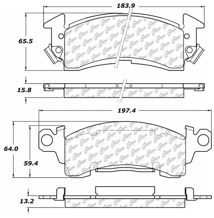 Front Disc Brake Pad Set for Chevrolet G10 Van 1974 1973 1972 1971 P-2380129