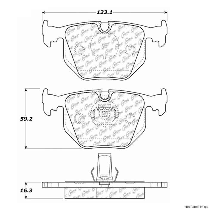 Rear Disc Brake Pad Set for BMW 330i 2005 2004 2003 2002 2001 P-2381219