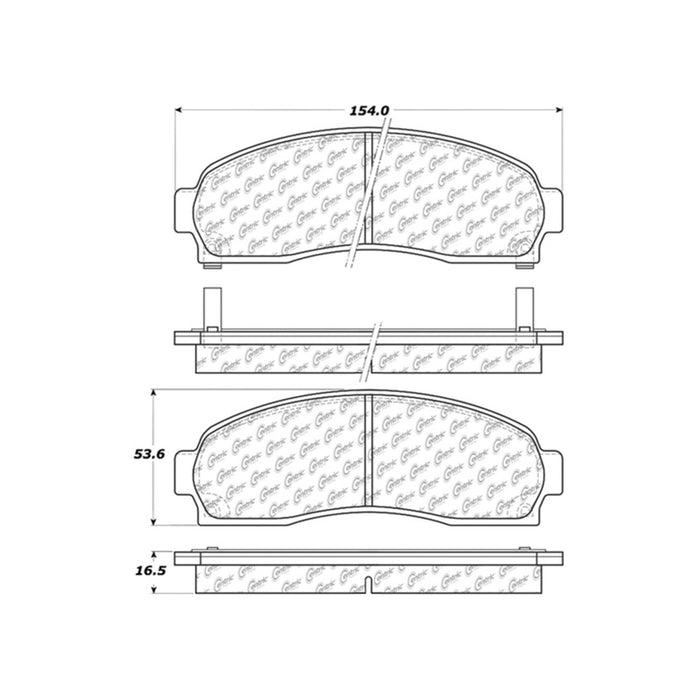 Front Disc Brake Pad Set for Mazda B2300 RWD 2010 2009 2008 2007 2006 2005 2004 2003 P-2381771