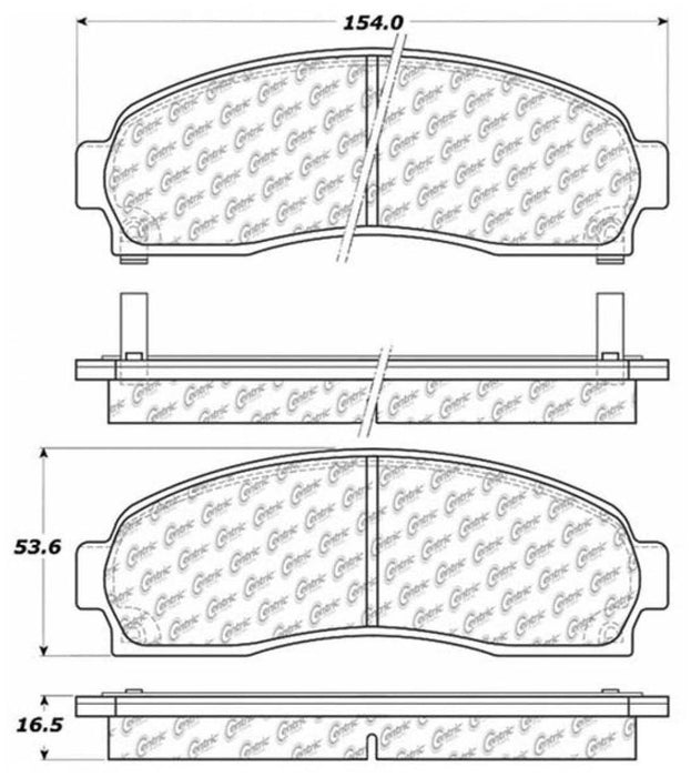 Front Disc Brake Pad Set for Mazda B2300 RWD 2010 2009 2008 2007 2006 2005 2004 2003 P-2381771