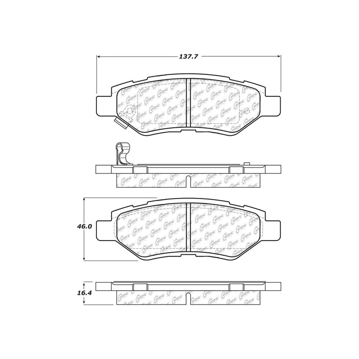 Rear Disc Brake Pad Set for Cadillac CTS Wagon 2014 2013 2012 2011 2010 2009 2008 P-2382871