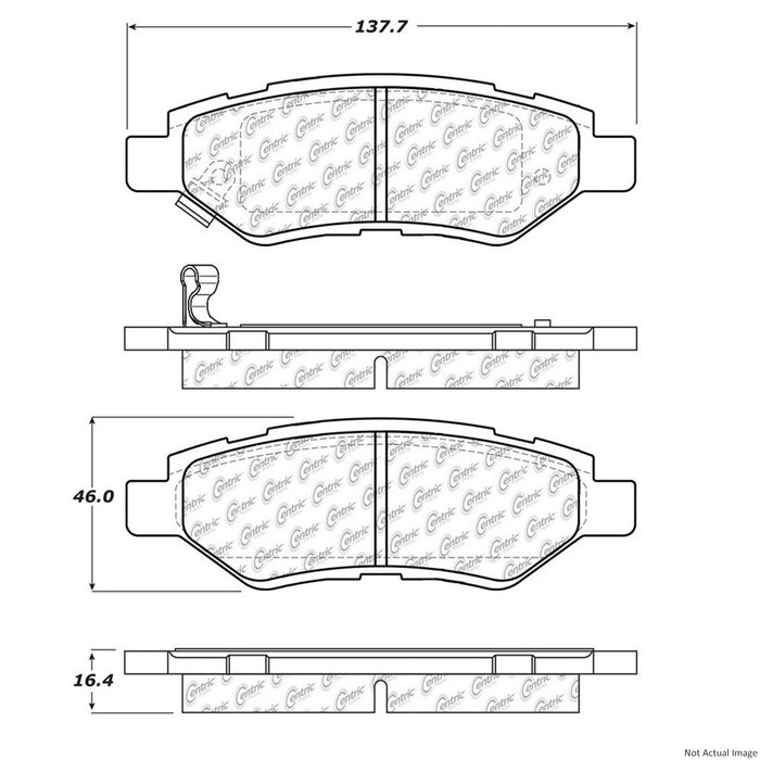 Rear Disc Brake Pad Set for Cadillac CTS Wagon 2014 2013 2012 2011 2010 2009 2008 P-2382871