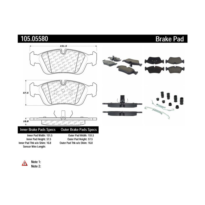 Front Disc Brake Pad Set for BMW 328Ci 2000 P-2388834