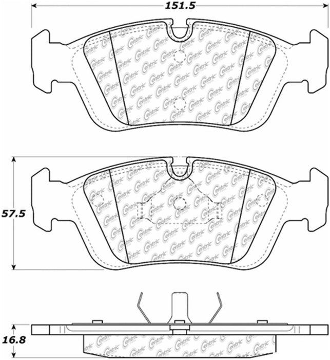 Front Disc Brake Pad Set for BMW 328Ci 2000 P-2388834