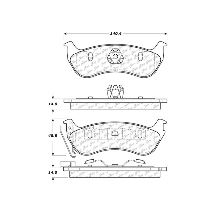 Rear Disc Brake Pad Set for Jeep TJ 2006 2005 2004 2003 P-2390248