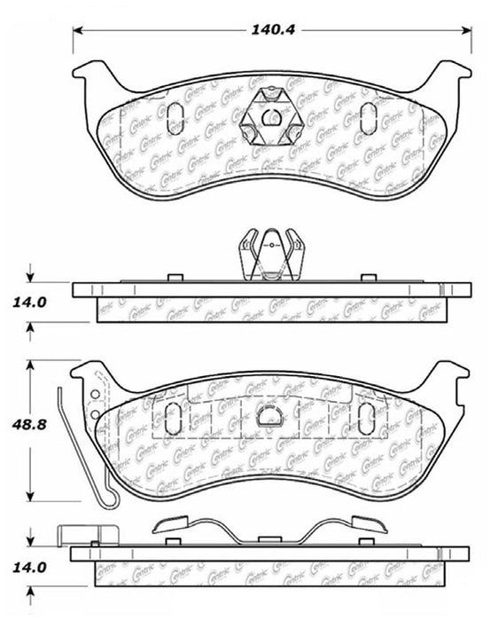 Rear Disc Brake Pad Set for Jeep TJ 2006 2005 2004 2003 P-2390248