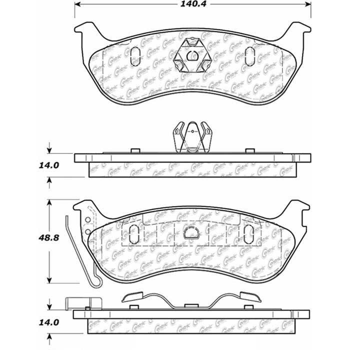 Rear Disc Brake Pad Set for Jeep TJ 2006 2005 2004 2003 P-2390248