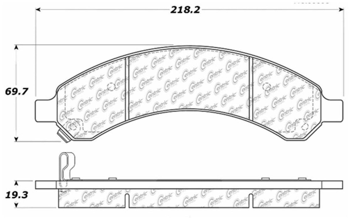 Rear Disc Brake Pad Set for Chevrolet Express 3500 2008 2007 2006 2005 2004 2003 P-2390331