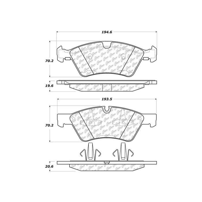 Front Disc Brake Pad Set for Mercedes-Benz ML450 2011 2010 P-2390794