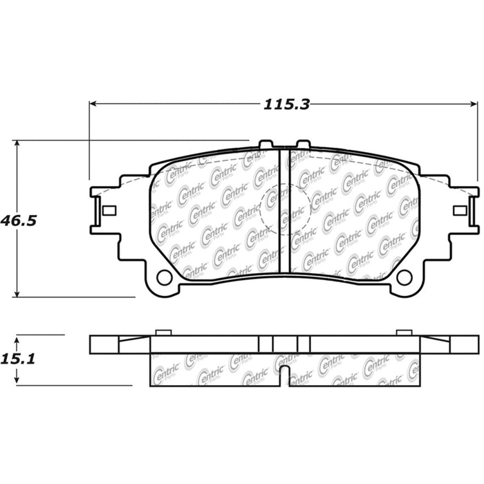 Rear Disc Brake Pad Set for Lexus RX350 2015 2014 2013 2012 2011 2010 P-2391348