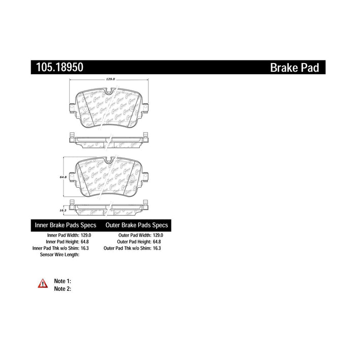 Rear Disc Brake Pad Set for Audi Q7 2020 2019 2018 2017 2016 P-2392330