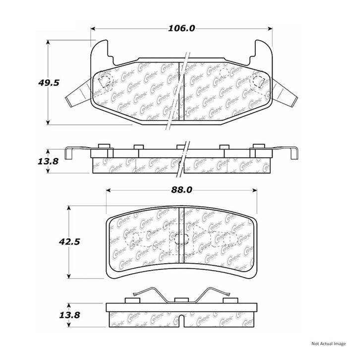 Rear Disc Brake Pad Set for Buick Regal 1993 1992 1991 1990 1989 1988 P-2393124