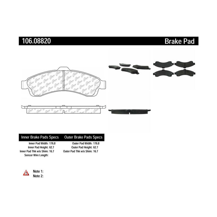 Front Disc Brake Pad Set for Chevrolet Trailblazer 2005 2004 2003 2002 P-2394276