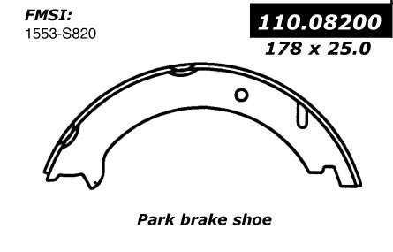 Rear Parking Brake Shoe for Volvo S70 FWD 2000 1999 1998 P-2397945