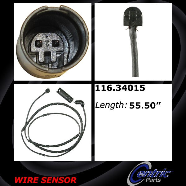 Rear Disc Brake Pad Wear Sensor for BMW 325xi 2005 2004 2003 2002 2001 - Centric 116.34015