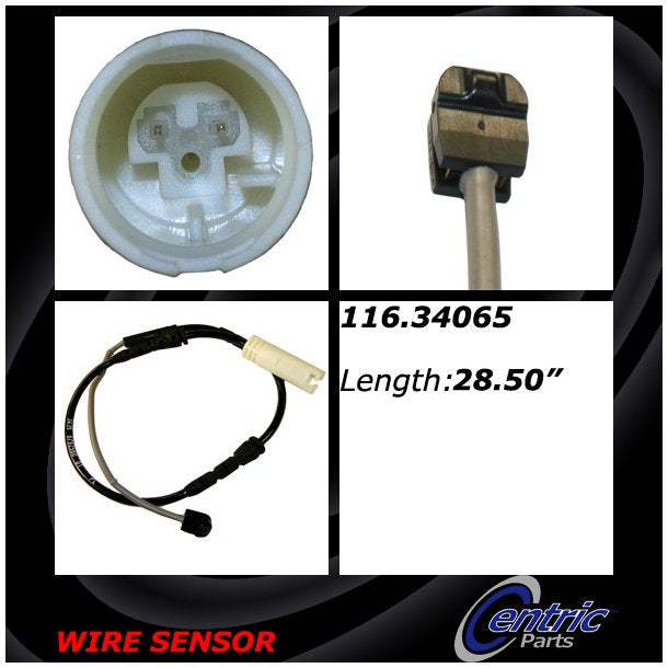 Front Disc Brake Pad Wear Sensor for BMW 135i 2013 2012 2011 - Centric 116.34065