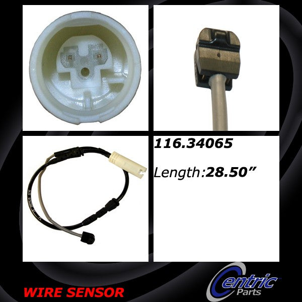Front Disc Brake Pad Wear Sensor for BMW 135i 2013 2012 2011 - Centric 116.34065