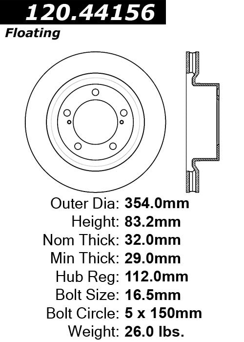 Front Disc Brake Rotor for Toyota Sequoia 2022 2021 2020 2019 2018 2017 2016 2015 2014 2013 2012 2011 2010 2009 2008 P-2410321