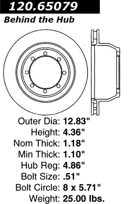 Rear Disc Brake Rotor for Ford E-350 Econoline Club Wagon 2002 2001 2000 1999 P-2411574