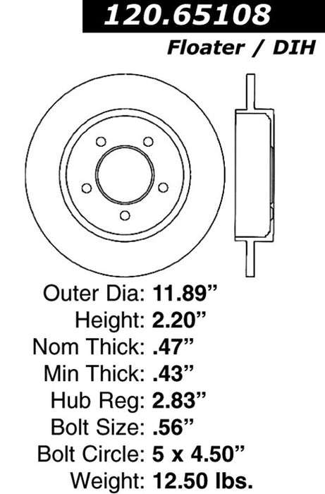 Rear Disc Brake Rotor for Ford Escape 2008 2007 2006 2005 P-2411635