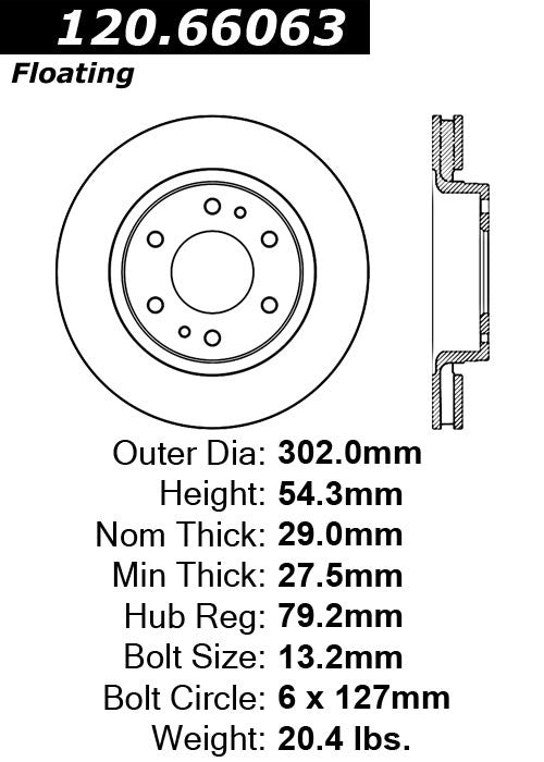 Front Disc Brake Rotor for Isuzu Ascender 2008 2007 P-2412034