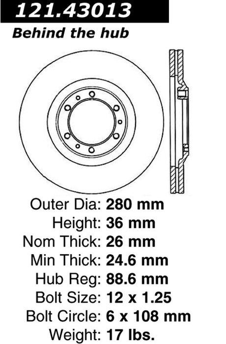 Front Disc Brake Rotor for Isuzu Rodeo 2001 2000 1999 1998 1997 1996 1995 1994 P-2414551