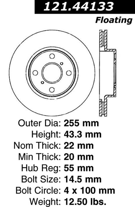 Front Disc Brake Rotor for Scion xB 2006 2005 2004 P-2414768