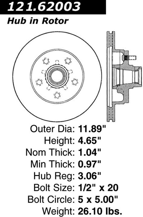 Front Disc Brake Rotor for Buick Estate Wagon 1977 P-2415983