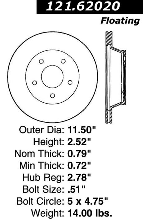 Front Disc Brake Rotor for Chevrolet Corvette 1987 1986 1985 1984 P-2416139