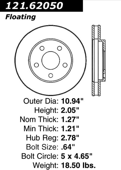 Front Disc Brake Rotor for Buick LeSabre 1997 1996 1995 1994 1993 1992 P-2416234