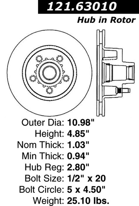 Front Disc Brake Rotor for Plymouth Valiant 1976 1975 1974 1973 P-2416579