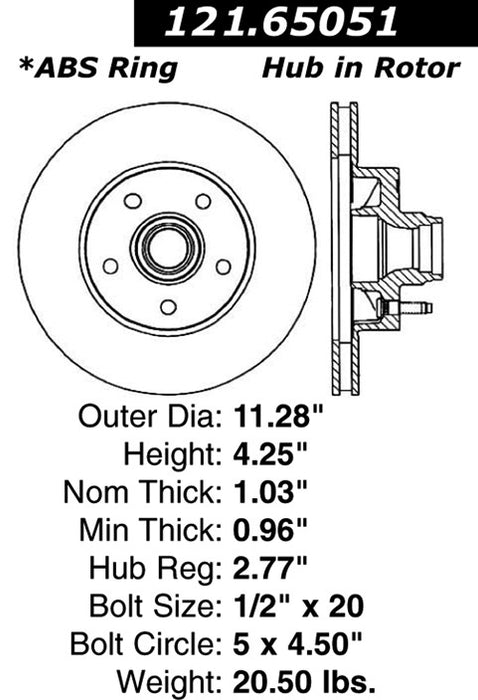 Front Disc Brake Rotor for Ford Explorer RWD 4-Door 2001 2000 1999 1998 1997 1996 1995 P-2416940