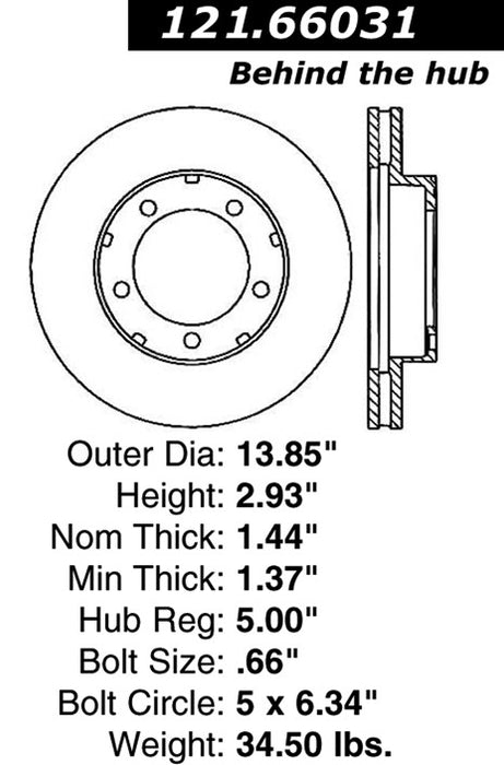 Front Disc Brake Rotor for Chevrolet P30 1999 1998 1997 P-2417450