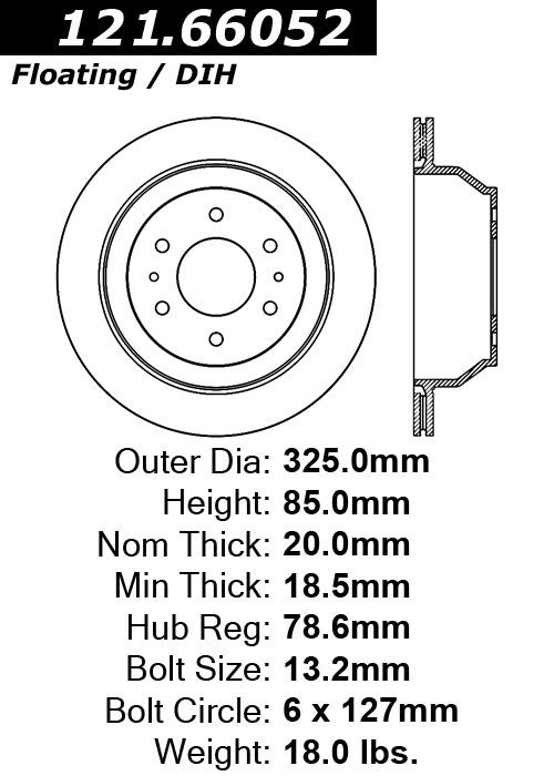 Rear Disc Brake Rotor for Oldsmobile Bravada 2004 2003 2002 P-2417626