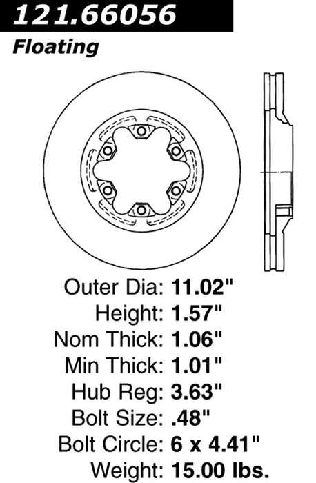 Front Disc Brake Rotor for Isuzu i-350 2006 P-2417648