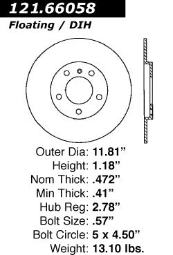 Rear Disc Brake Rotor for Buick Terraza 2005 P-2417670