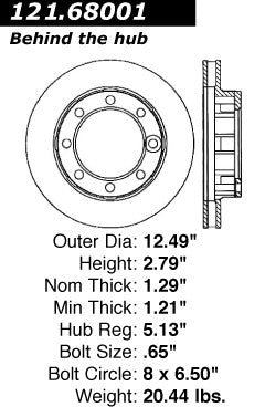 Front Disc Brake Rotor for Chevrolet V2500 Suburban 1991 1990 1989 P-2418064